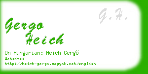 gergo heich business card
